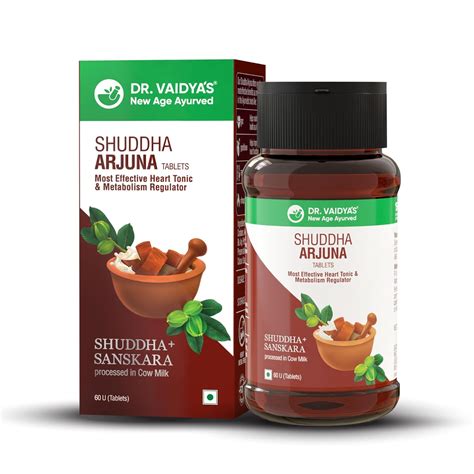 Buy DR. VAIDYA'S new age ayurveda Shuddha Arjuna Tablets|3-Step ...