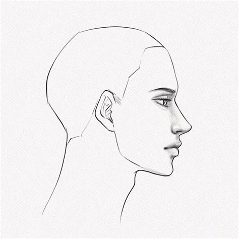 How To Draw Female Face Side View