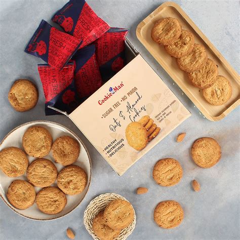 Sugar Free Oats & Almond Cookies - 250g – CookieMan