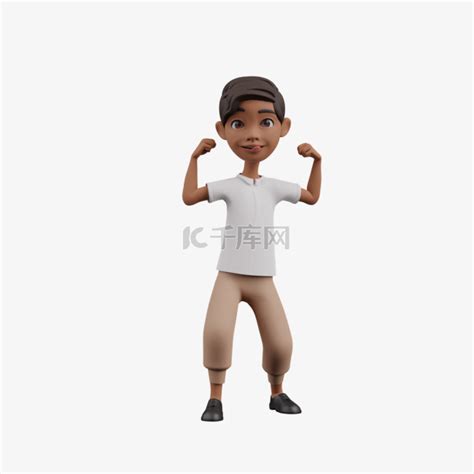 强壮肌肉男孩独特姿势素材图片免费下载-千库网