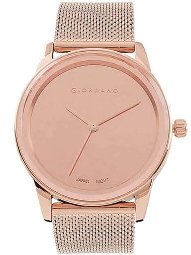 Giordano Analog Rose Gold Dial Women'S Watch Gd-2069-11