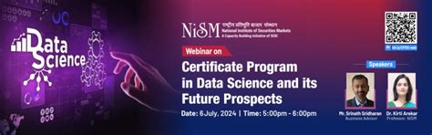 Webinar on ‘Certificate Program in Data Science and its Future ...