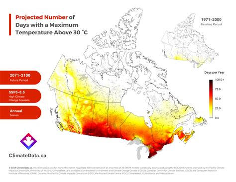 Canadian Temperature Map