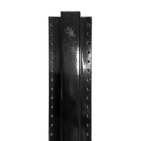 4 1/2'' X 1 1/2'' TRIDENT STEEL POST REPLACEMENT FOR WOOD FENCES (BLACK ...