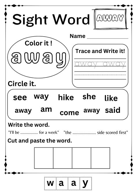 Kindergarten Sight Word Practice 100 Write And Learn Sight Word