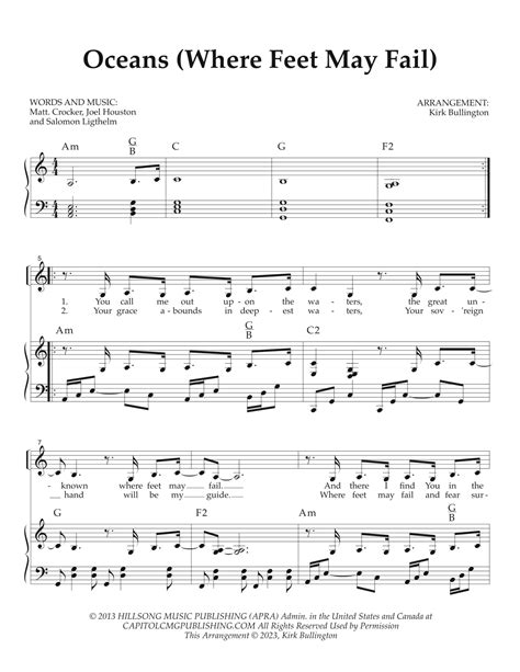 Oceans (where Feet May Fail) (arr. P. Kirk Bullington) by Hillsong ...