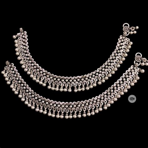 Buy Pure Silver anklets online- Pure Silver Payal- 925 Silver- MACS