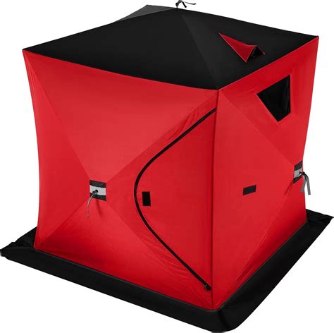 Buy VEVOR 2 Person Ice Fishing Shelter, 300D Oxford Fabric Waterproof ...