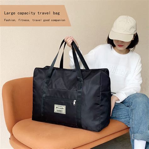 Shldybc Foldable Travel Duffel Bag Tote Carry on Luggage Sport Duffle ...