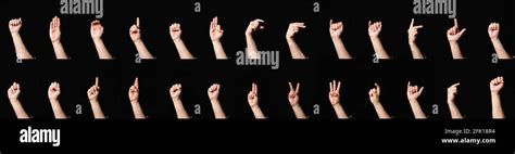International sign language set Stock Photo - Alamy