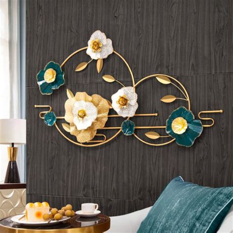 Buy Elegant Green & Gold Floral Wall Art Online at woodentwist ...