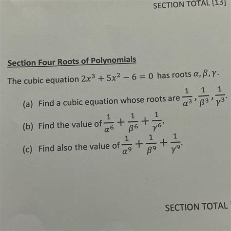 Roots of polynomials Pls answer quickly! - brainly.com