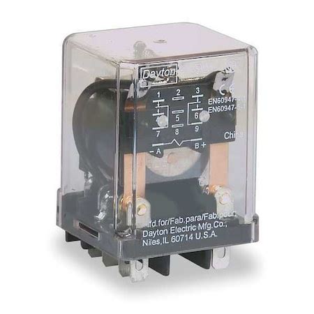 Dayton Plug-In, General Purpose Relay, Square, 10 A, 8 5X839 | Zoro