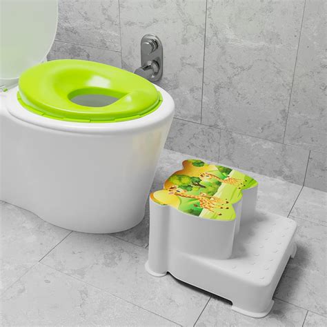 TechHark Plastic Combo Of Baby Toilet Seat And Baby Stool, Anti-Sleep ...