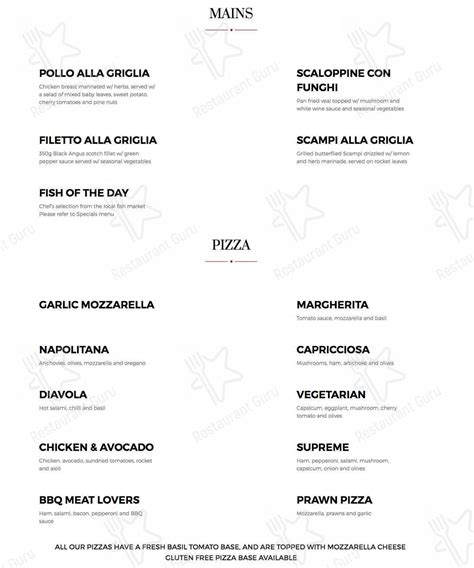 Menu at Rise N' Dine restaurant, Gregory Hills