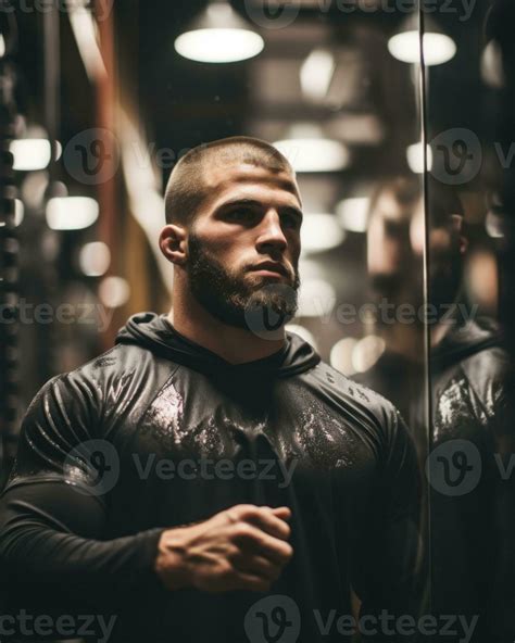 Muscular man posing at the gym. Generative AI 30502557 Stock Photo at ...
