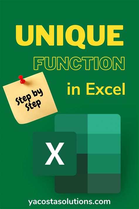 Excel Unique Function 的图像结果