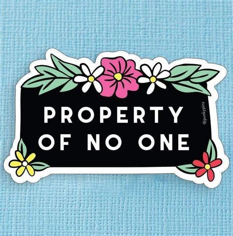 Property of No One Die Cut Vinyl Sticker – Paper planning and more