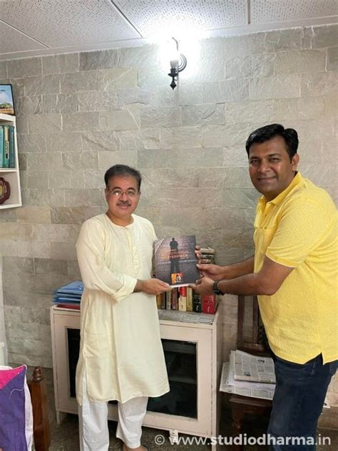 Dr Amit Pathak Ji with his coffee table book of “StudioDharma” it was ...