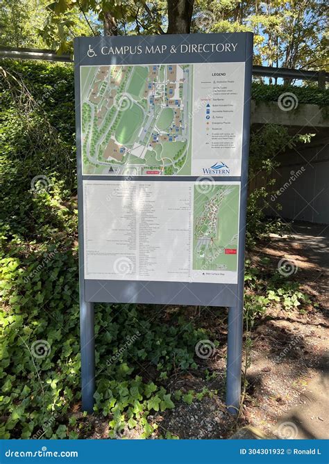 Western Washington University Campus Map Editorial Photography - Image ...