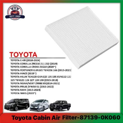 Original Toyota Cabin Air Filter(87139-0K060) for Vios Altis Camry Wish Estima Alphard Vellfire ...