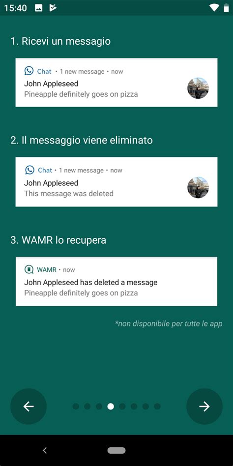 WAMR recupera testi e allegati dai messaggi eliminati di WhatsApp prima ...