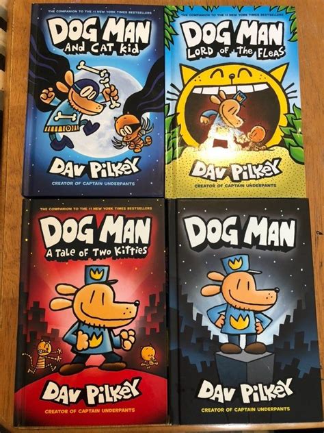 Set of 4 Dogman books by Dav Pilkey. Includes: - Dogman - Dogman: Lord ...
