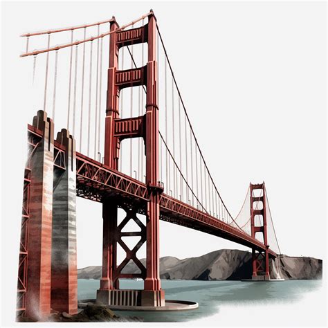 golden gate bridge. clipart #4249136