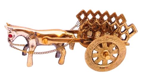 Buy S3A Brass Horse Cart Showpiece | Pital Horse Cart for Home ...