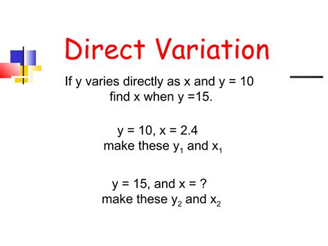 Direct and Inverse variations | PPT