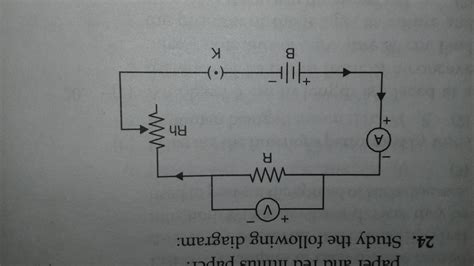 study the following diagram in the given experiment setup. write the ...
