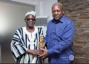 First visually impaired Minister presents award to Mahama