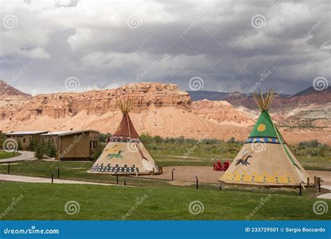Tipi, American Indian Tents in Capitol Reef National Park Editorial ...