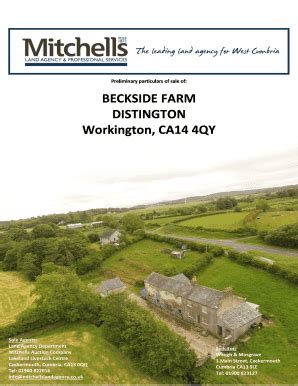 Fillable Online BECKSIDE FARM DISTINGTON Workington, CA14 4QY Fax Email ...