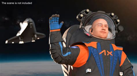 3D Modern NASA Spacesuit Axiom On Astronaut Waving Pose - TurboSquid ...