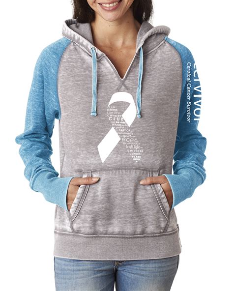 Women’s V-Neck Hoodie - Cervivor