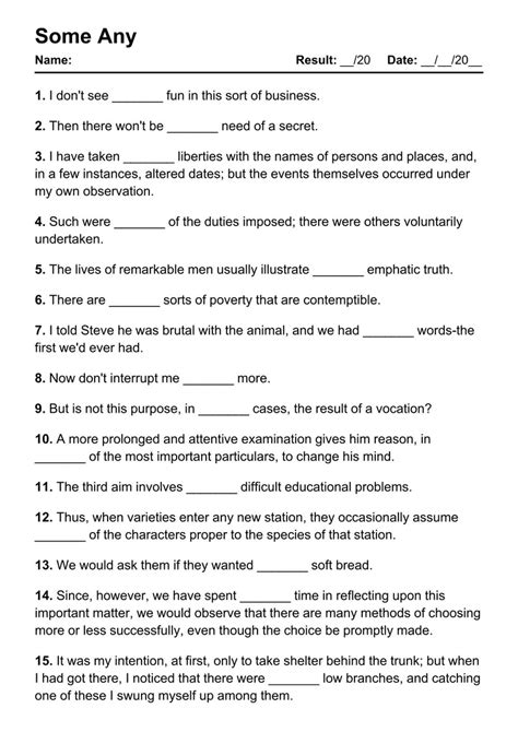 Some Any Worksheet PDF 的图像结果