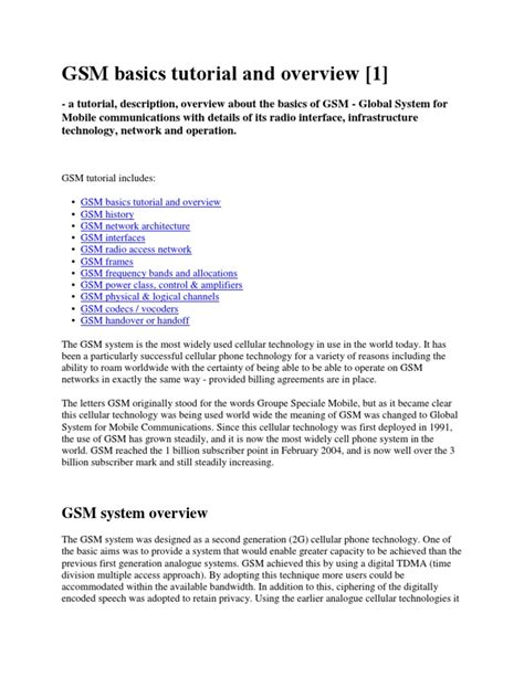 GSM Tutorial 的图像结果