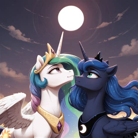 Princess Celestia :: Princess Luna :: mlp neuroart :: Princess Luna ...
