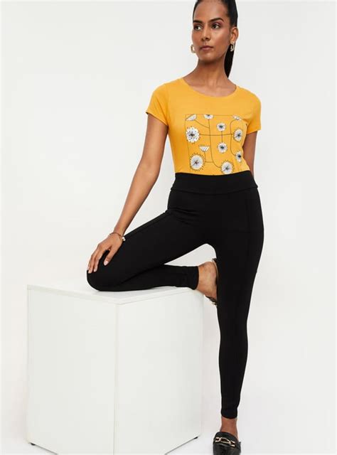 Buy Women Solid Stretch Knit Treggings Online at just Rs. 899.0 ...