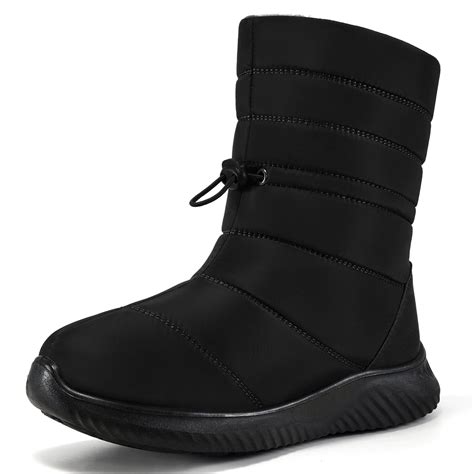 Ablanczoom Snow Boots For Womens Winter Booties Shoes with Warm Fuzzy ...