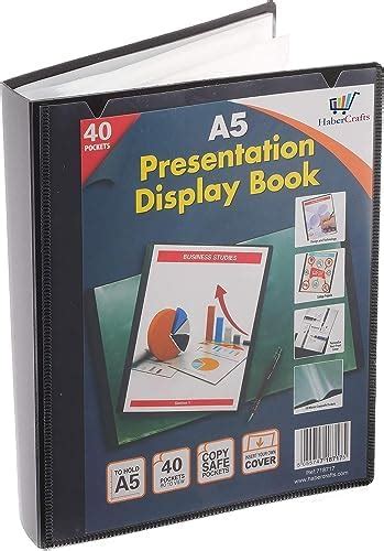 Presentation Display Book with Plastic Sleeves Pockets Flexible Folder ...