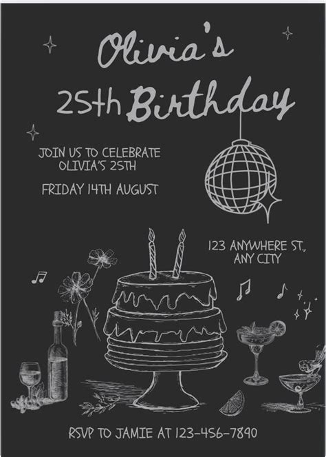 Birthday Invite Template - Etsy