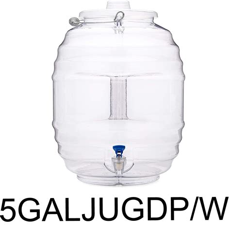 5 GAL Plastic Jug Water Dispenser With Wire Lid & Spout - Walmart.com