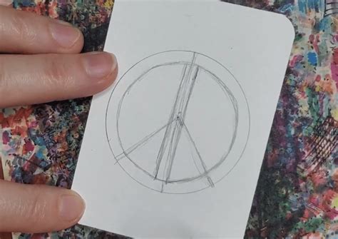 How to Draw a Peace Symbol (easy art tutorial) - Art by Ro