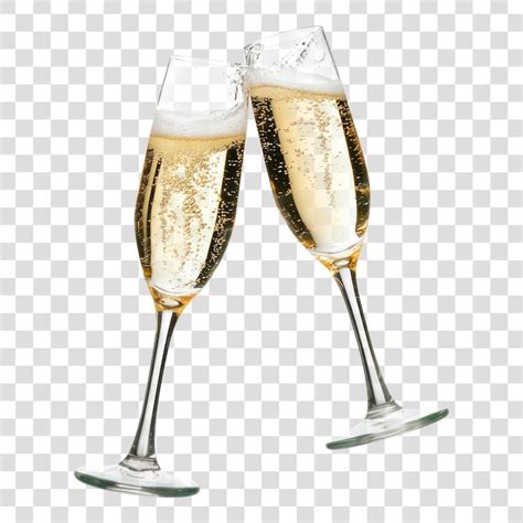 Brinde de celebração de PNG com champanhe bebida bebida vinho | PSD Premium
