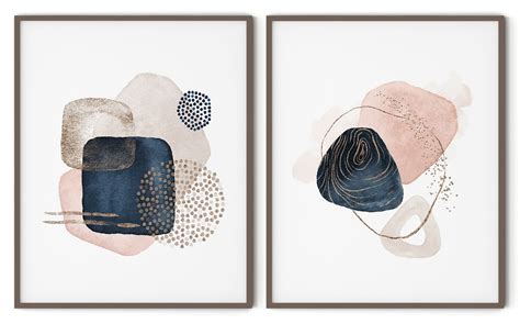 MEDIVIAL GEOMETRIC PATTERNED PICTURE FRAMES WITH GLASS- SET OF 2 (1) B ...