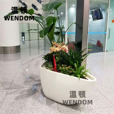 玻璃钢三角形花盆 - 深圳市温顿艺术家具有限公司
