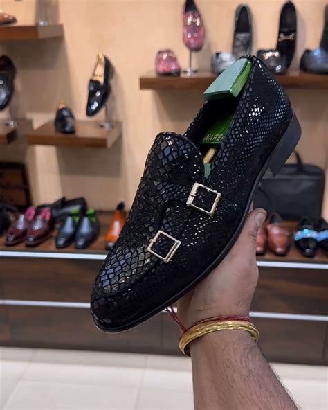 Signature Snake Foil Double Monk Moccasins – Warewood Shoemakers