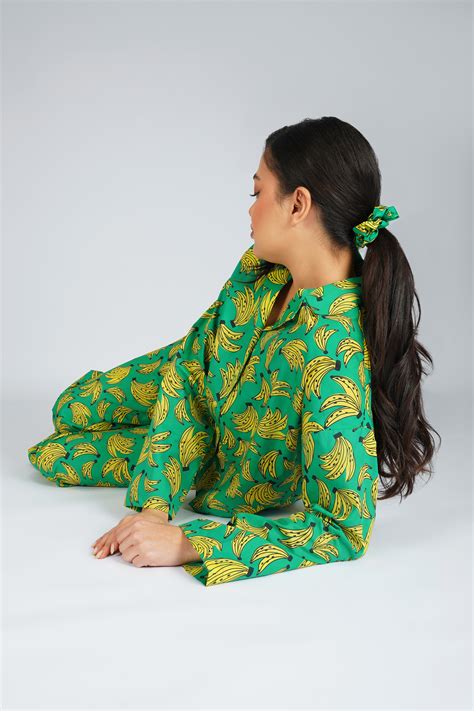 Go Bananas Pajama Set - 100% Cotton Women's Nightwear | thebriefsstory